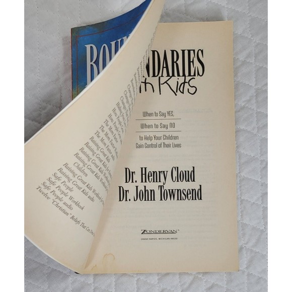 Boundaries with Kids by John Townsend and Henry Cloud 1998 Trade Paperback - Picture 6 of 9